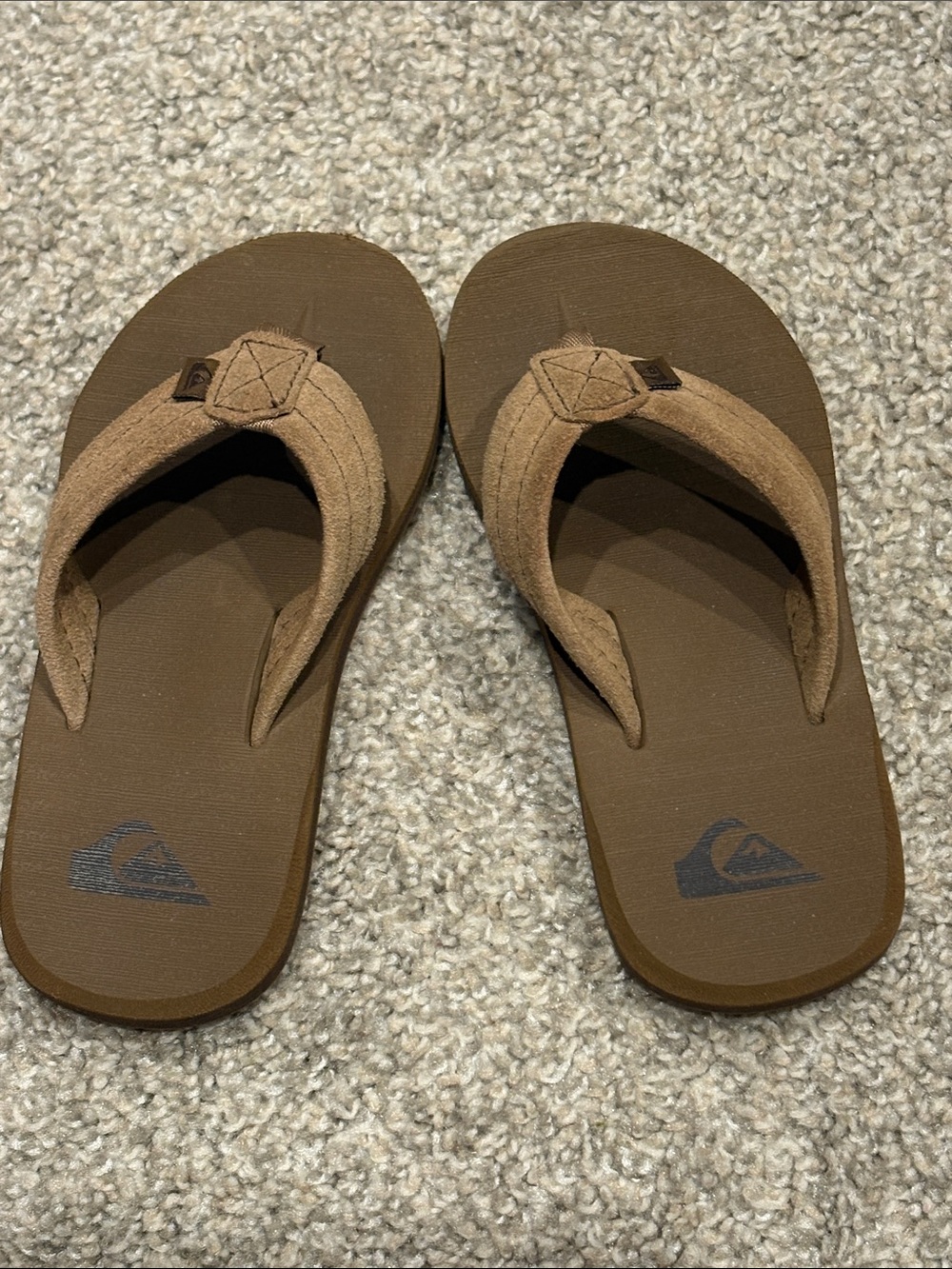 Quiksilver Kids Brown Suede-Style Flip Flops